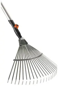 Gardena - Greblă Combisystem în formă de evantai, 50 cm, cu mâner de 130 cm
