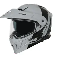 Casca moto Origine Adventure Cyborg Rabatabila cu ochelari, culoare gri negru lucios, marime S