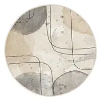 Covor bej lavabil rotund ø 150 cm Simple Lines – Mila Home