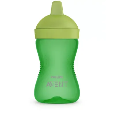 Canuta cu tetina de formare, Philips Avent, Dura, 18 luni+, 300 ml, Verde