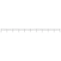 vidaXL Gard de grădină cu vârf circular din oțel 1673x60 cm, negru