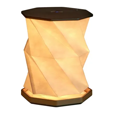 Decorațiune luminoasă neagră cu USB ø 12 cm Twist Hexagon – Gingko