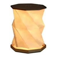 Decorațiune luminoasă neagră cu USB ø 12 cm Twist Hexagon – Gingko