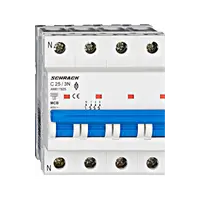 Intrerupator automat tetrapolar MCB, AMPARO 6kA, C 25A, 3P+N