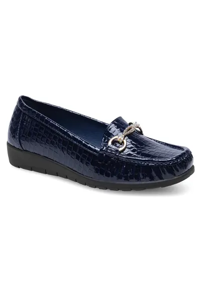 Mocasini dama - sintetic - albastru