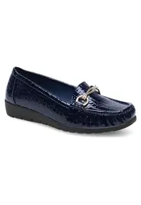 Mocasini dama - sintetic - albastru -