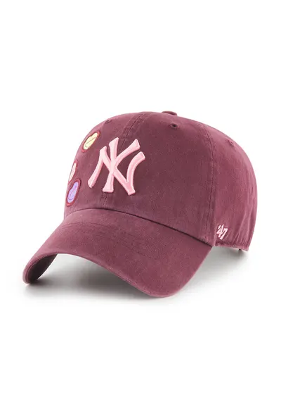 ’47 - Sapca baseball cu inimi NY Yankees - Galben/Roz inchis/Lila