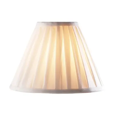 Abajur Beau Cream Faux Silk Tapered Drum Shade 21cm