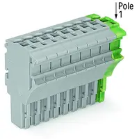1-conductor female plug; 2.5 mm²; 10-pole; 2,50 mm²; gray, green-yellow