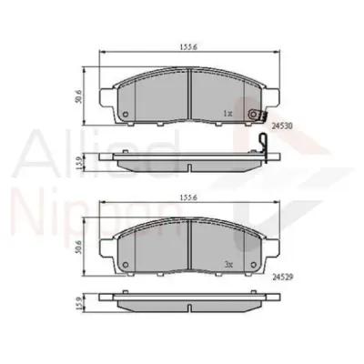 Set placute frana, frana disc COMLINE ADB31584