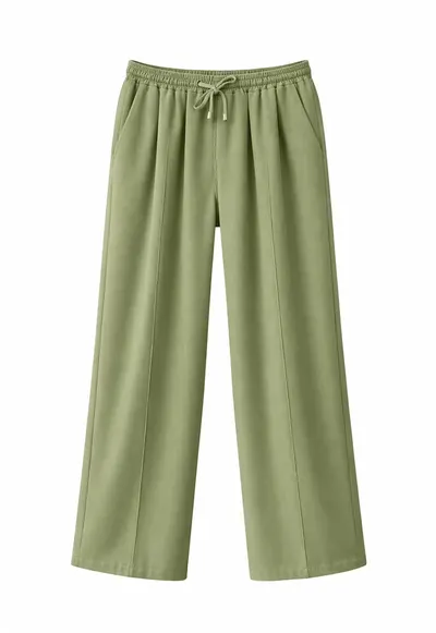 Pantaloni dama - elastic - verde - poliester