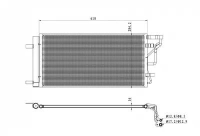 Radiator AC condensator cu uscator potrivit HYUNDAI I30 1.4 1.6D 11.16