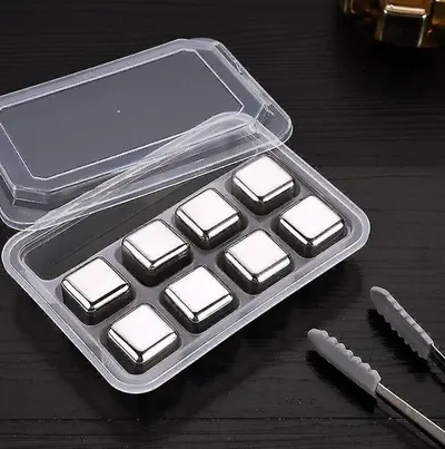 Set de 8 cuburi de gheață și un clește Morello - 16.5 х 11.5 cm