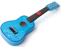 Chitara din lemn pentru copii Bigjigs - albastra