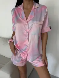 Set pijama dama din doua piese, cu nasturi – 2500134, Blush Glow