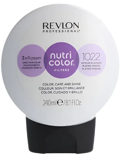 Revlon Professional Nutri Color Filters Mască pentru colorarea părului Metal-Ice Toning Filters, 1022, 240 ml