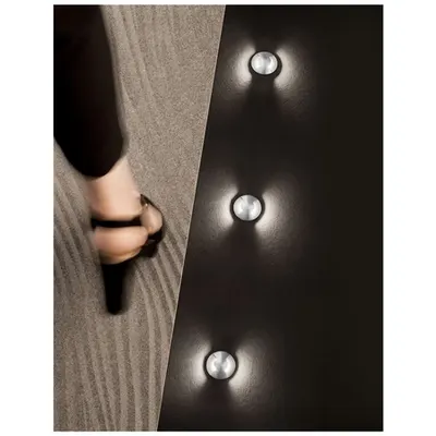 Lampa trepte BANG Satin Nickel Aluminiu, Driver Included LED 1 Wat 60Lm 3000K, 100-240 Volt 50Hz Beam 51 degrees -IP67