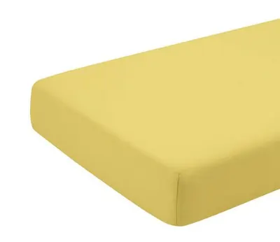 Cearceaf galben KidsDecor cu elastic din bumbac 70x110 cm