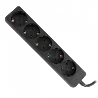 Prelungitor 5 prize, 3 x 1.5mm 5 metri NEGRU, TED