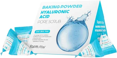 FarmStay Hyaluronic Acid Scrub facial Baking Powder, 25 x 7 g