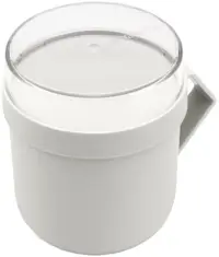 Cană cu capac Brabantia - Make & Take, 600 ml, gri deschis