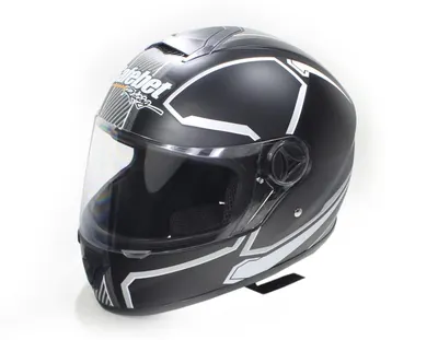 Casca moto integrala pentru adulti, Safebet HF-122 Q217, culoare negru alb, marime 2XL