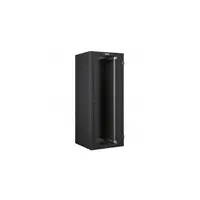 Linkeo 19 freestanding cabinet cu single front Usa din sticla -capacity 24U - dimensions 1226x800x800 mm -ready-assembled