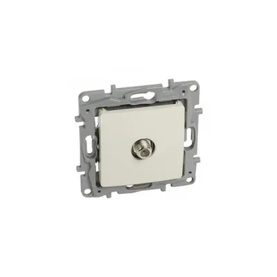 TV single star priza Niloé - F-F feedthrough - attenuation 1 dB - ivory