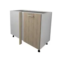 Corp Baza Colt Lecce, Stejar Sonoma/Alb, 98 x 50 x 80 cm
