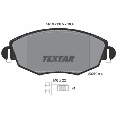 Set placute frana, frana disc TEXTAR 2327904