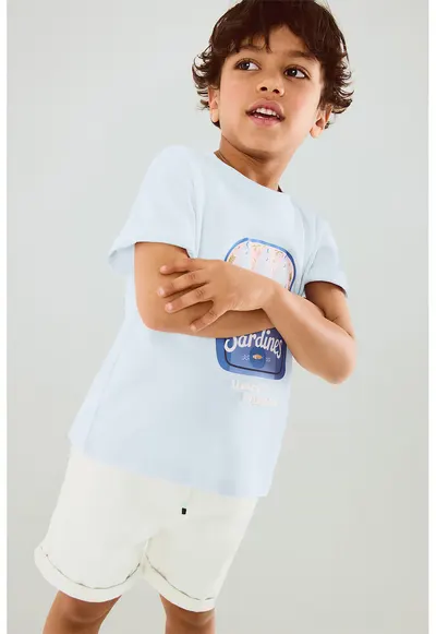 Pantaloni scurti din bumbac cu buzunare - Verde deschis