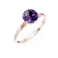 Inel din aur roz cu ametist de 1.3ct