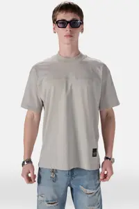 Tricou Barbati Oversized Grey Minimal Tech Streetwear (mărime: S)