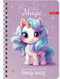 Carnețel cu spirală Ilijanum - Unicorn, A6, 60 de coli, rânduri late, sortiment