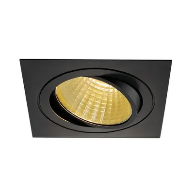 Spot incastrat, NEW TRIA 150 Ceiling lights, black LED, 2700K, square, black, 30°, 29W, incl. driver, clip springs