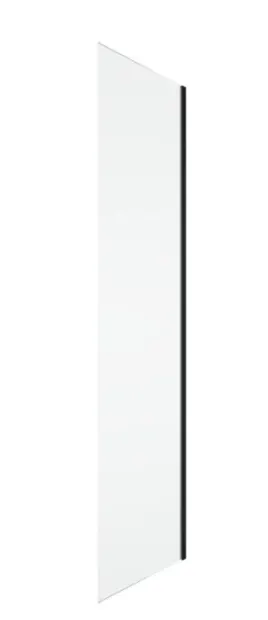 Perete dus 100x200 cm, negru mat, grosime sticla 8 mm, tratament anticalcar, Ronal Oriana