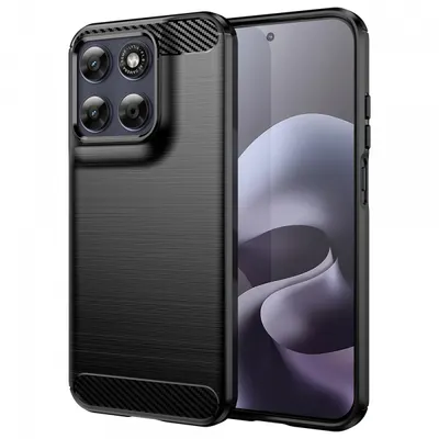 Husa pentru Motorola Moto G87, Techsuit, Carbon, Neagra