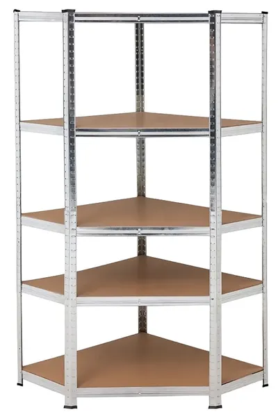 Raft metalic de colț MMS - Eko, MDF, 5 х 175 kg, 180 х 70 x 70 x 40 cm