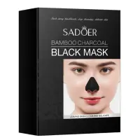 Sadoer Masca neagra pentru nas cu carbune din bambus 6g x 10 buc Bamboo Charcoal