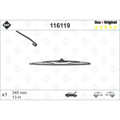 Lamela stergator SWF 116119