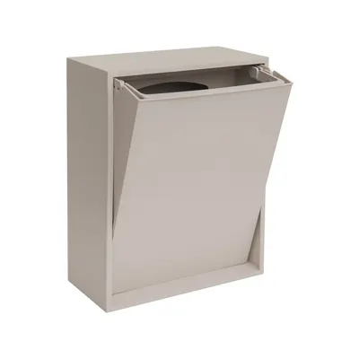 Coș de gunoi gri deschis pentru reciclare/de montat pe perete din plastic reciclat Recycling Box – ReCollector