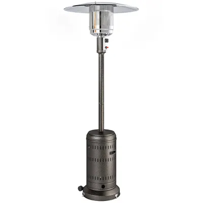 Outsunny Încălzitor de Exterior de 11 KW Reglabil, cu Roți 82 x 82 x 223 cm, Maro Închis | Aosom Romania