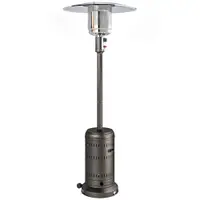 Outsunny Încălzitor de Exterior de 11 KW Reglabil, cu Roți 82 x 82 x 223 cm, Maro Închis | Aosom Romania