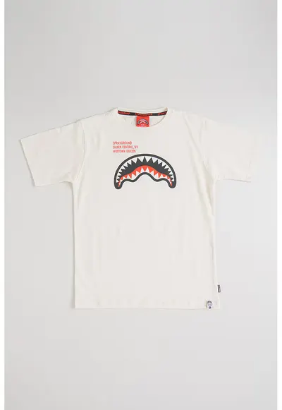 Tricou regular fit Shark - Alb fildes