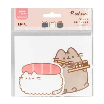Set 2 Stickere Vinil Pusheen Sushi Roll - Ver 1