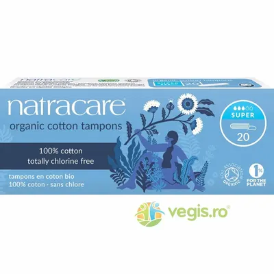 Tampoane din Bumbac Organic Super 20buc