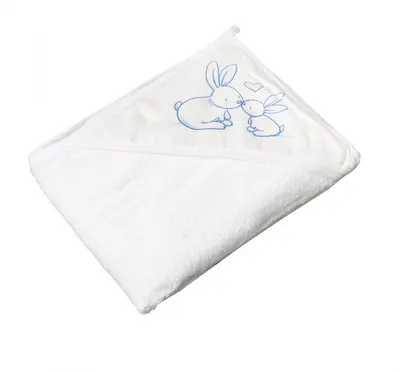 Prosop copii cu capison 100x100cm Little Bunnies alb