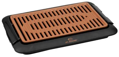 Grătar Elekom - EK-852G, 1250W, placat cu cupru, finisaj nervurat, negru