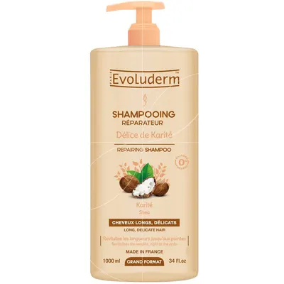Sampon reparator Délice De Karité, 1000ml, Evoluderm