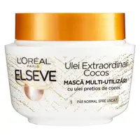 Masca de Par L'Oreal Paris Elseve Ulei Extraordinar Cocos, pentru Par Normal / Uscat, 300 ml